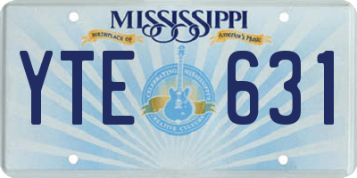 MS license plate YTE631