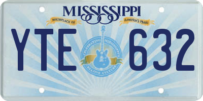 MS license plate YTE632
