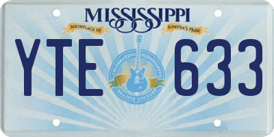 MS license plate YTE633