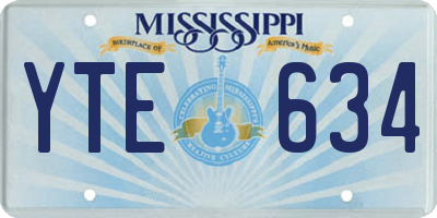 MS license plate YTE634