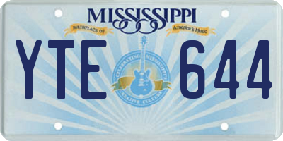 MS license plate YTE644