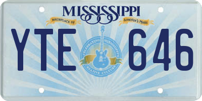 MS license plate YTE646