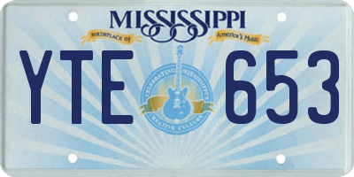 MS license plate YTE653