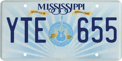 MS license plate YTE655