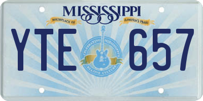 MS license plate YTE657
