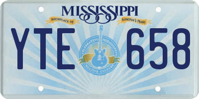 MS license plate YTE658