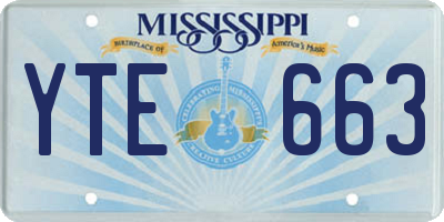 MS license plate YTE663
