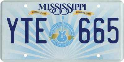 MS license plate YTE665