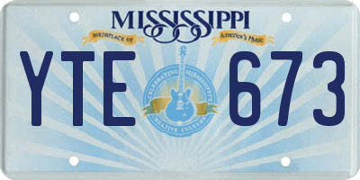 MS license plate YTE673