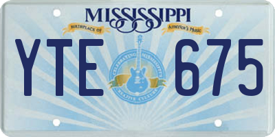 MS license plate YTE675