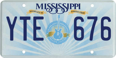 MS license plate YTE676