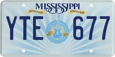 MS license plate YTE677