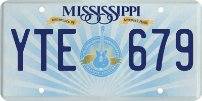 MS license plate YTE679