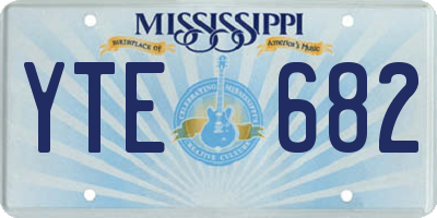 MS license plate YTE682