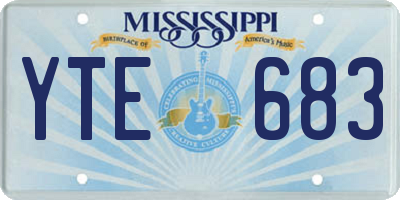 MS license plate YTE683