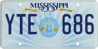 MS license plate YTE686