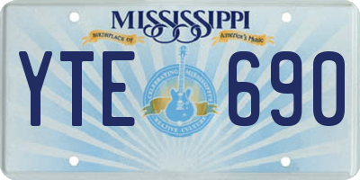MS license plate YTE690