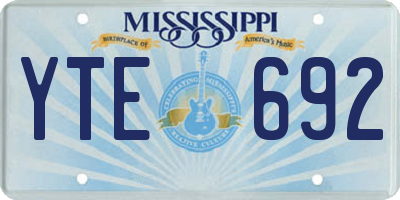 MS license plate YTE692