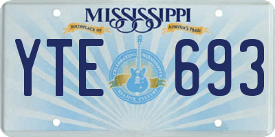 MS license plate YTE693