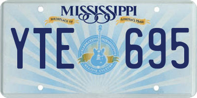 MS license plate YTE695