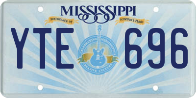 MS license plate YTE696