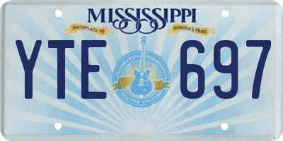 MS license plate YTE697