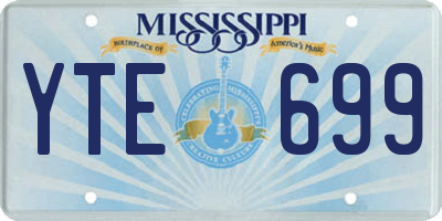 MS license plate YTE699