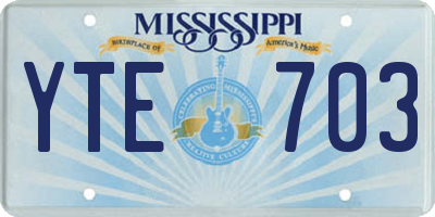 MS license plate YTE703