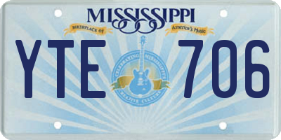 MS license plate YTE706