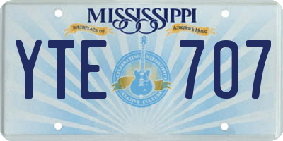 MS license plate YTE707
