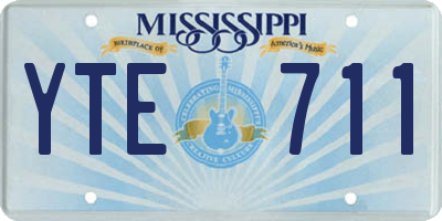 MS license plate YTE711