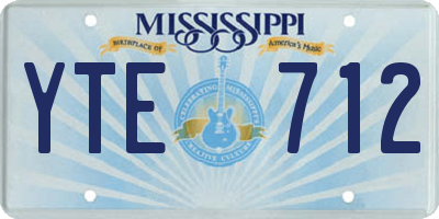 MS license plate YTE712