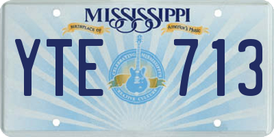 MS license plate YTE713
