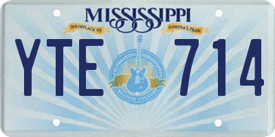 MS license plate YTE714
