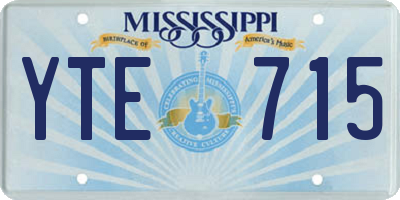 MS license plate YTE715