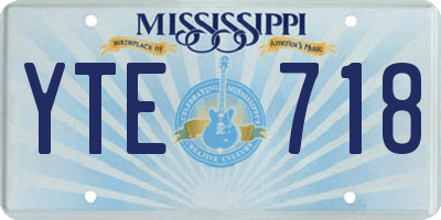 MS license plate YTE718