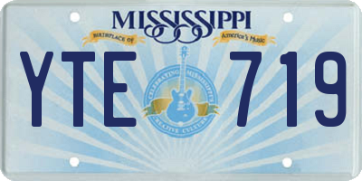 MS license plate YTE719