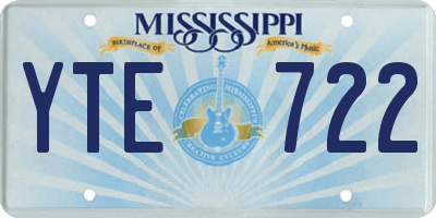 MS license plate YTE722