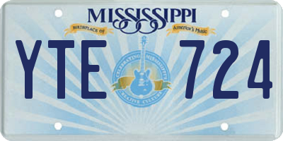 MS license plate YTE724