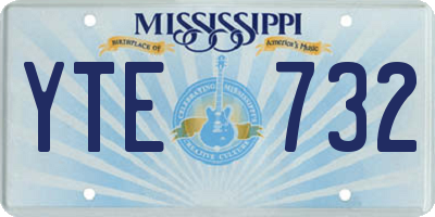 MS license plate YTE732