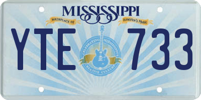 MS license plate YTE733