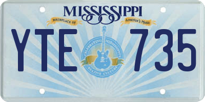 MS license plate YTE735