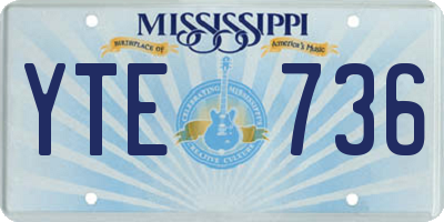 MS license plate YTE736