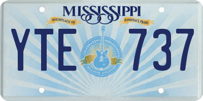 MS license plate YTE737