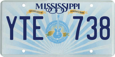 MS license plate YTE738