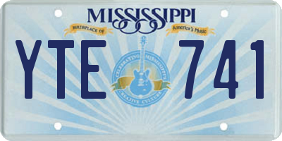 MS license plate YTE741