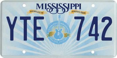 MS license plate YTE742
