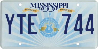 MS license plate YTE744