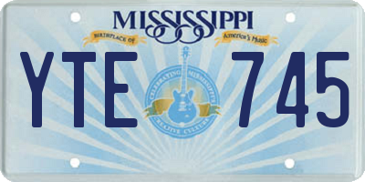 MS license plate YTE745