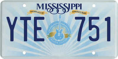 MS license plate YTE751